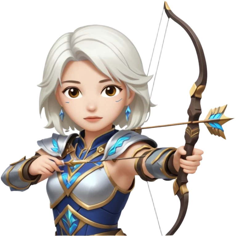 Mobile  legends  girl in icon shooting an arrow  hair white emoji