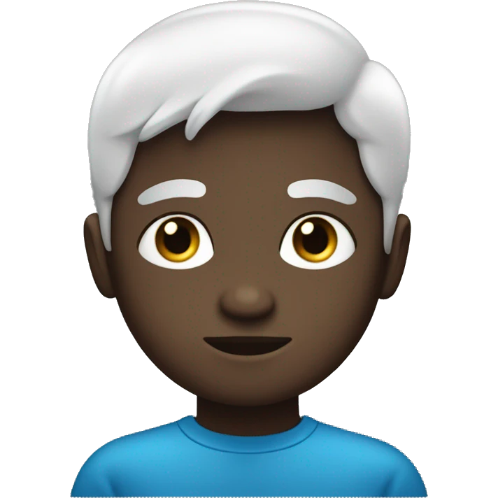 Pelo negro, Ojos azules, Niño, Piel blanca emoji