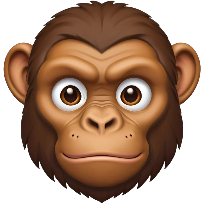 male ape face with masculine features emoji