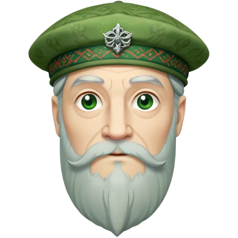 Dumbledore green scotland Tam o'shanter cap with decorative patterns emoji