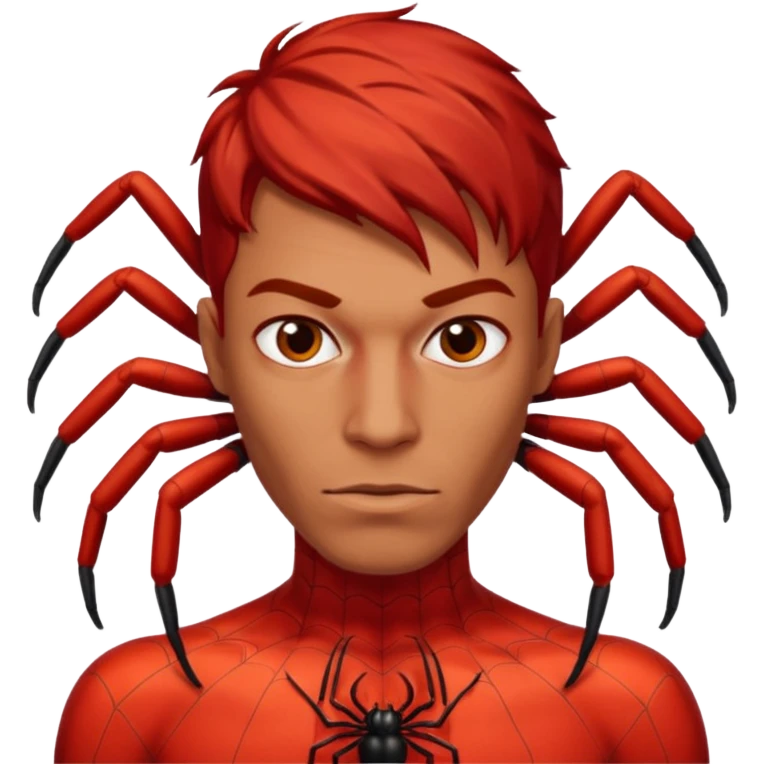 red man with spider  emoji