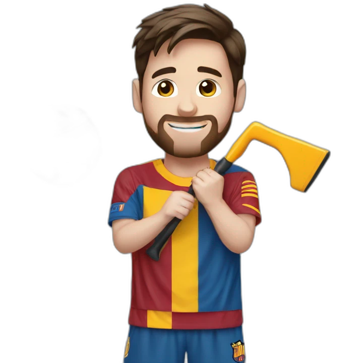  messi lifting a tool emoji