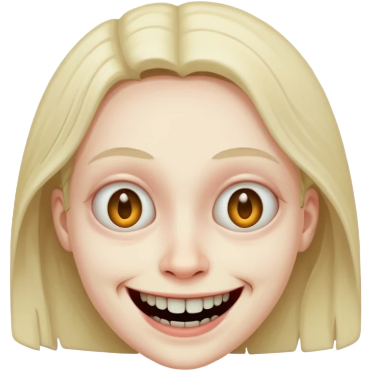 Weird creepy smile  emoji