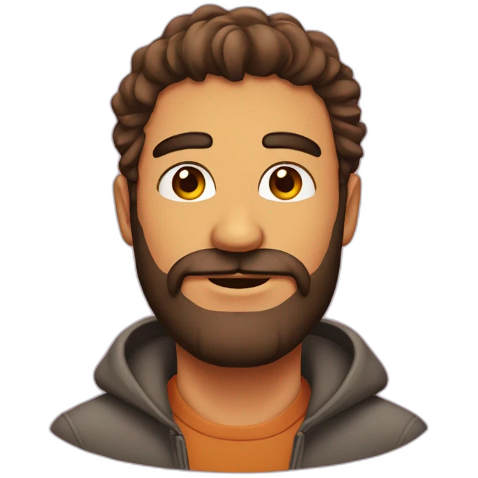 Hombre con barba enamorado emoji