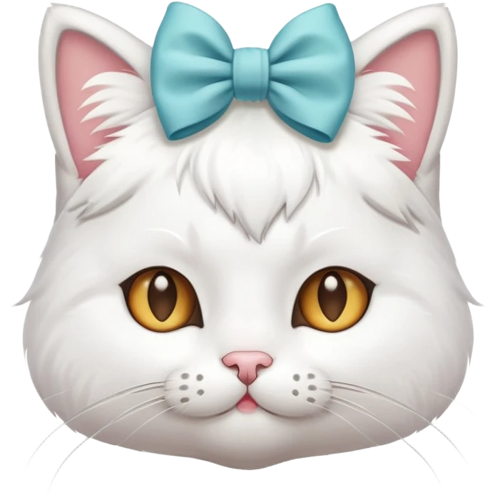 cute cat with bow on head emoji