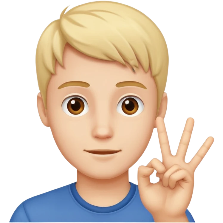 Un jeune homme qui fait le signe jul emoji