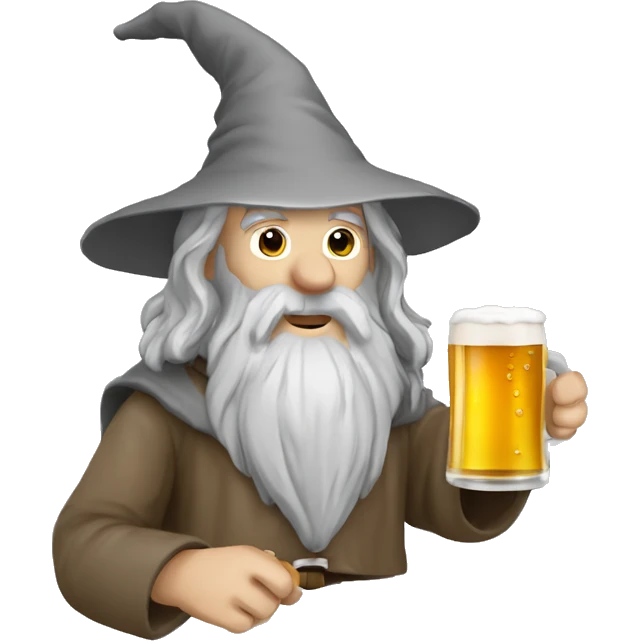 Gandalf qui boit une bière  emoji