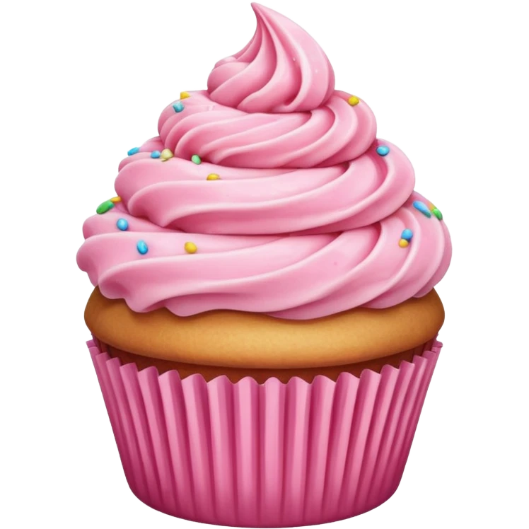 Cupcake with pink icing emoji
