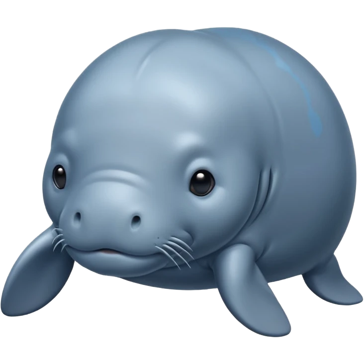 Manatee with gray-blue skin emoji