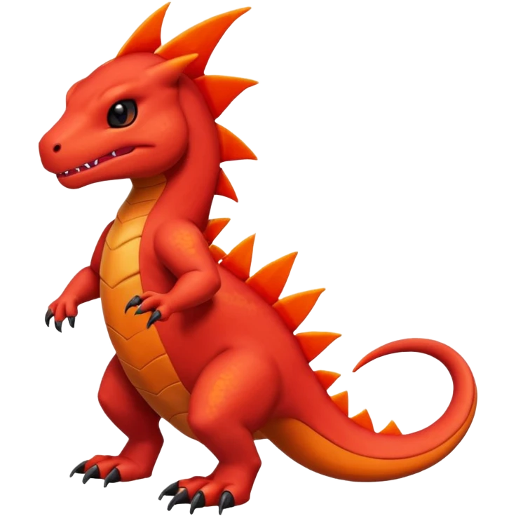 Guilmon-Salandit-Charmeleon-Fakémon-hybrid-creature (full body)  emoji