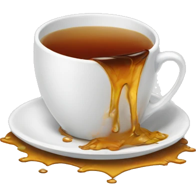 cup of tea spilling emoji