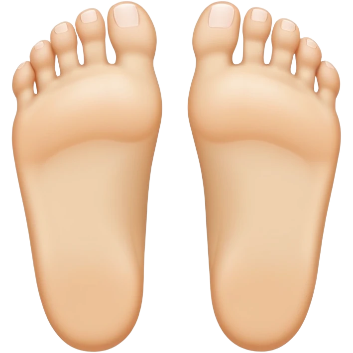white feet soles, bottom view of feet emoji