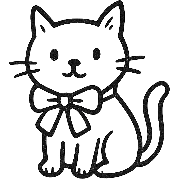 cat with a ribbon emoji
