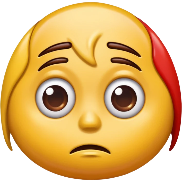 Confused m&m emoji