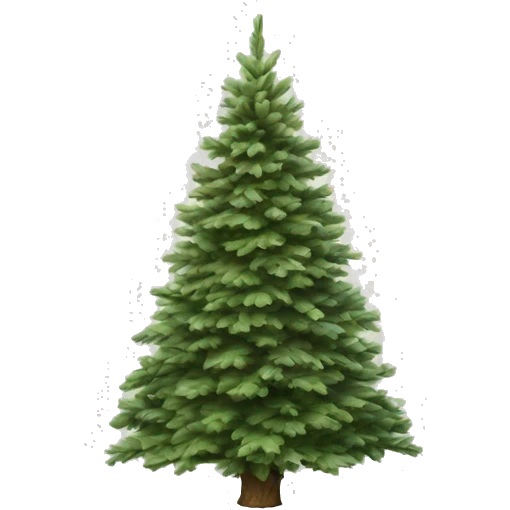 Realistic isolated off white fir christmas tree   emoji