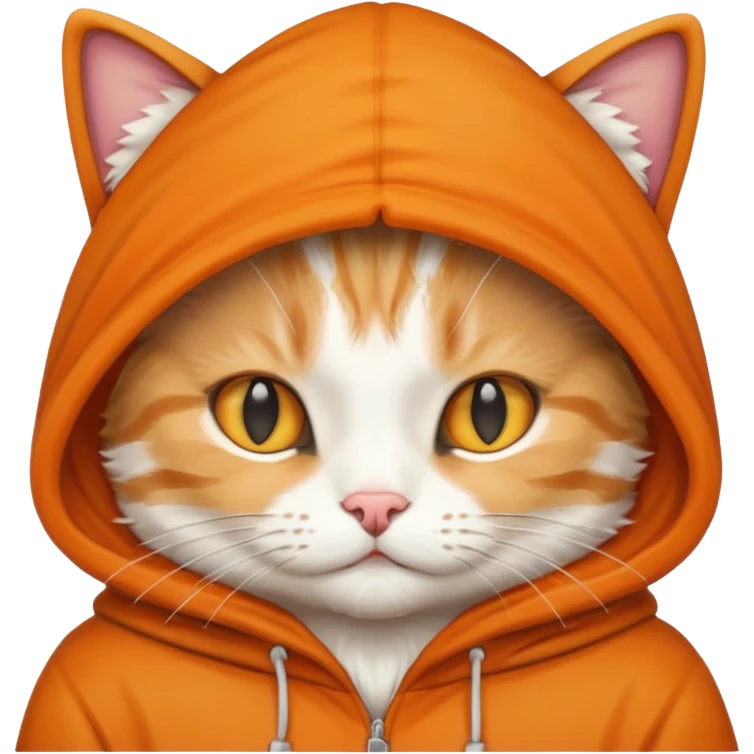 Kitty Wearing hood emoji
