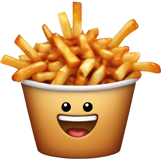 Poutine qui mange de la poutine emoji