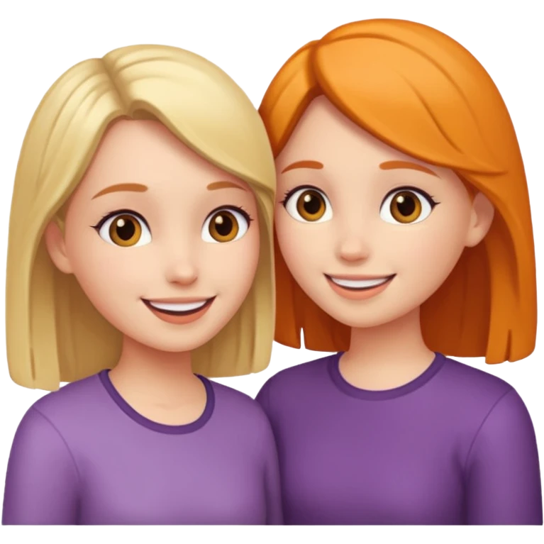 две девушки разговаривают смотря друг на друга  emoji