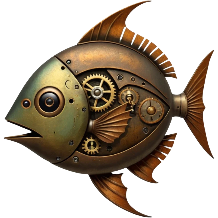 cinematic steam-punk -  hieronymus bosch phantasmagoric mutated creatures - hybrids of human, birds and fish emoji