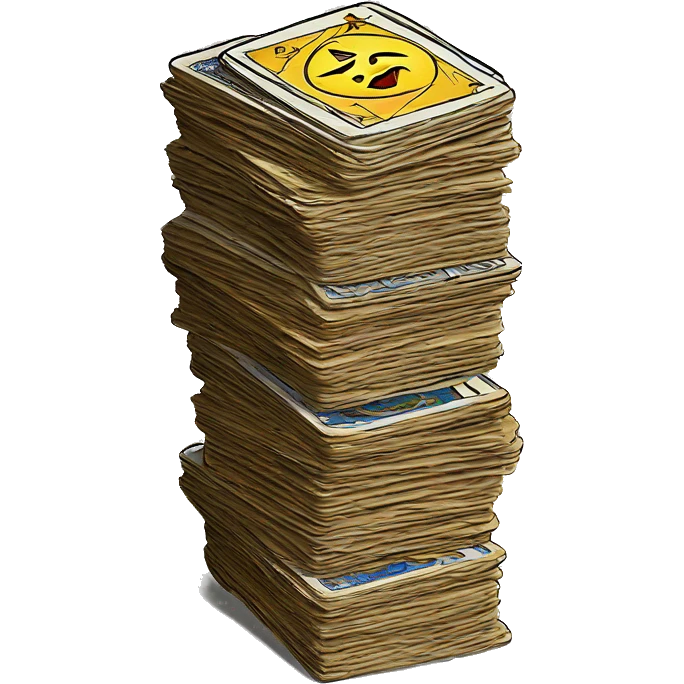 Tarot card stack emoji