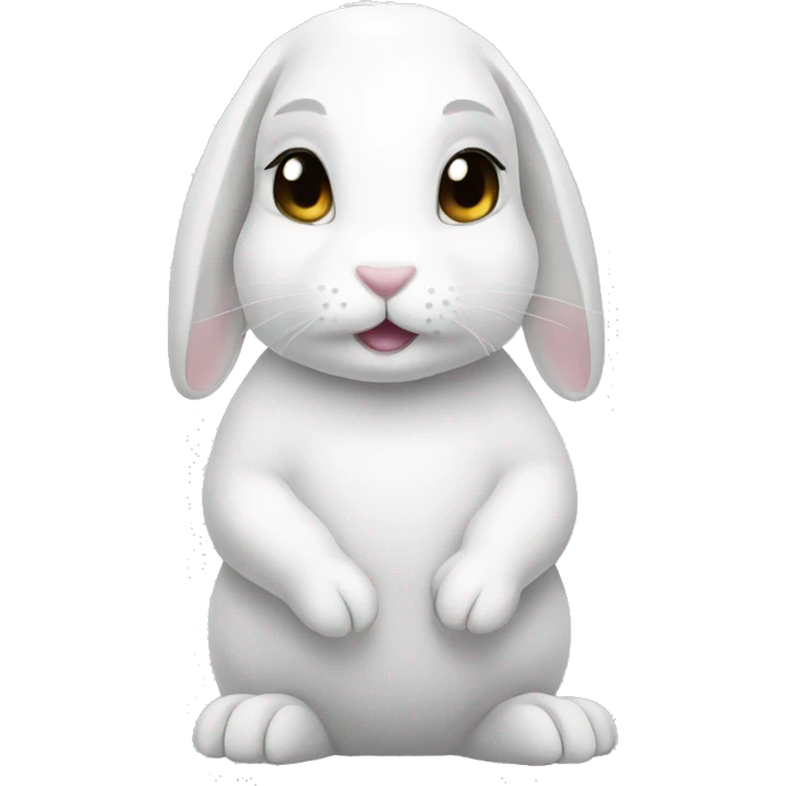 white bunny as nail master  emoji
