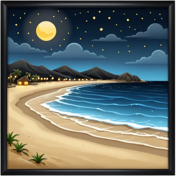 Night beach emoji