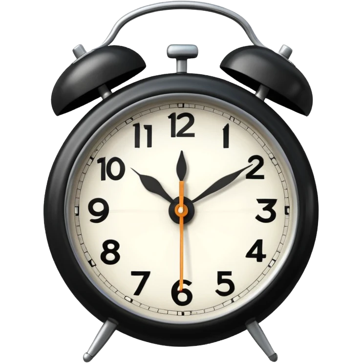 старый будильник, который выполнен в современном виде, стрелки показывают ровно 9 часов emoji