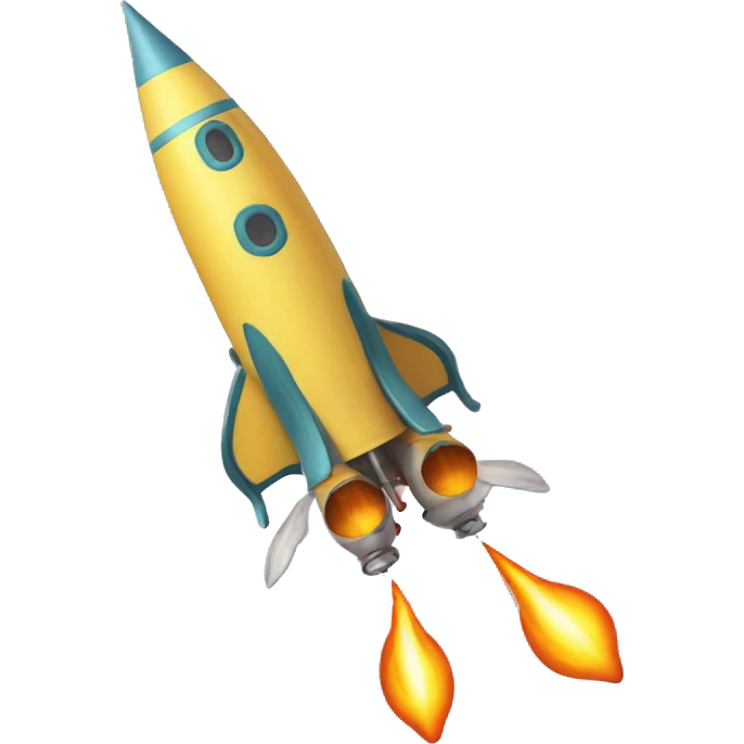 Squid ward flying ontop of a rocket emoji