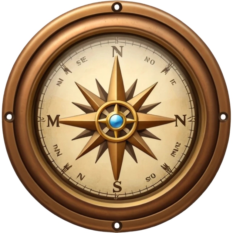 compass with 'mission' emoji