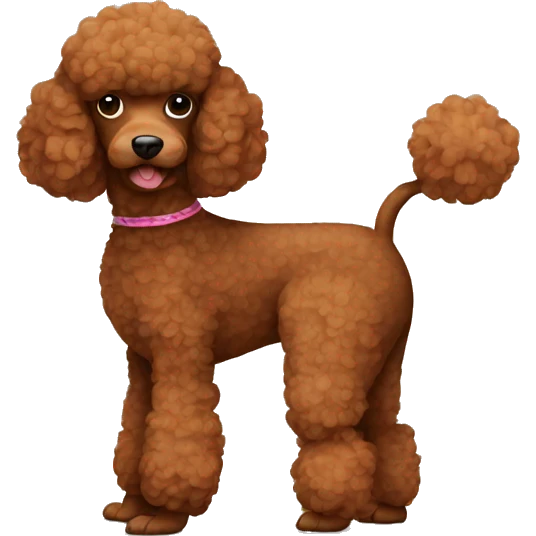 Brown poodle emoji
