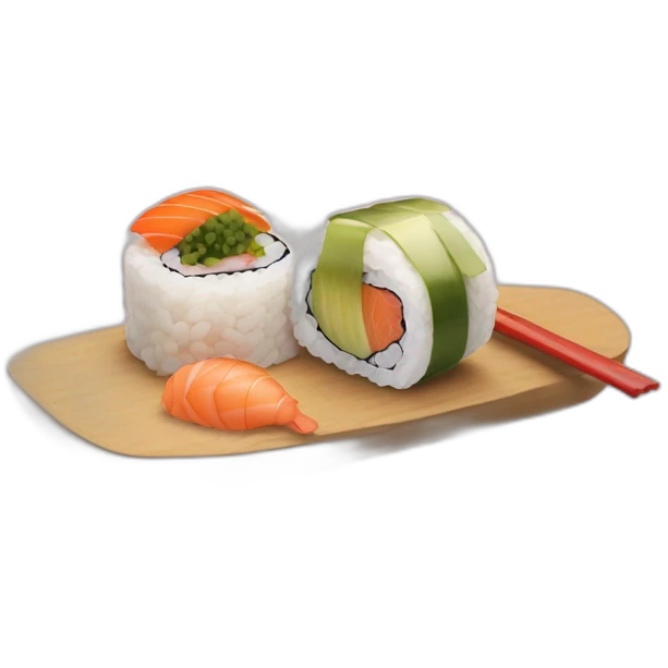 un sushi qui mange un sushi emoji