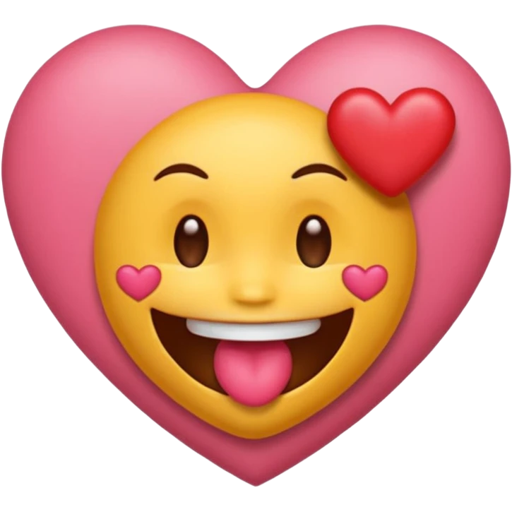 creame un emoji de una carita titando un beso de corazon hacia adelante emoji