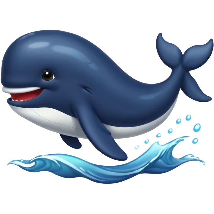 une baleine avec plein de cheveux noirs emoji