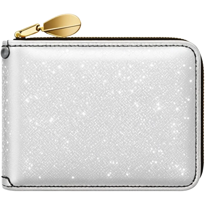 glitter white wallet emoji