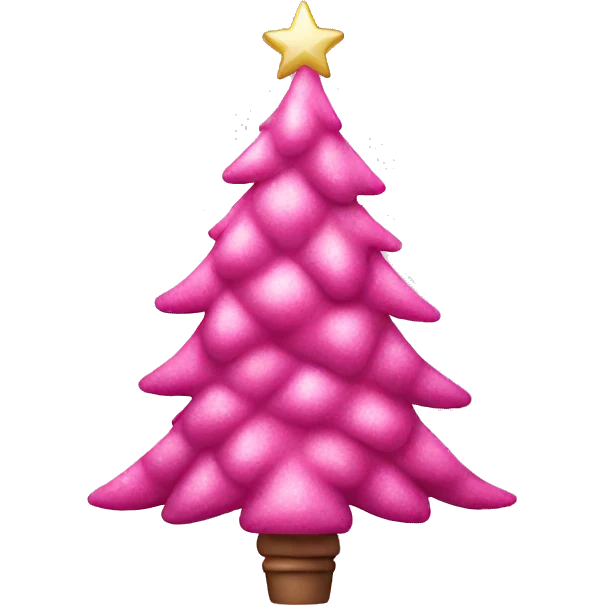 Pink Christmas tree emoji