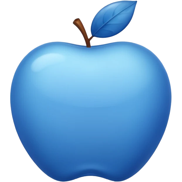 blue apple emoji
