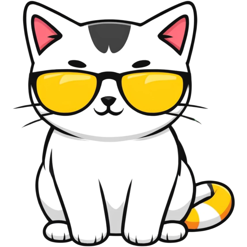 Cat with sunglasses emoji