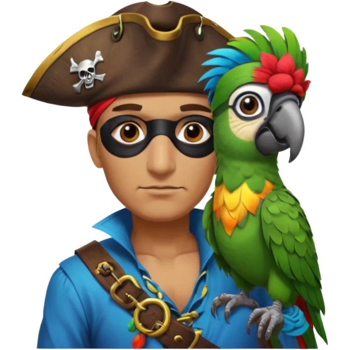 pirate and parrot emoji