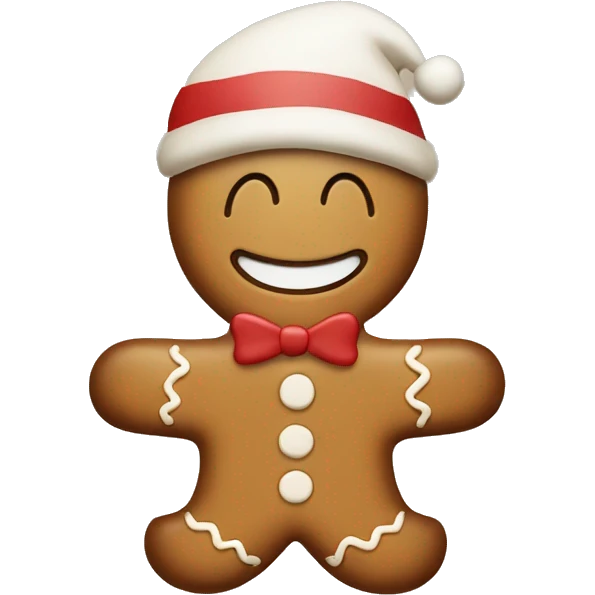 Beige Christmas gingerbread  emoji