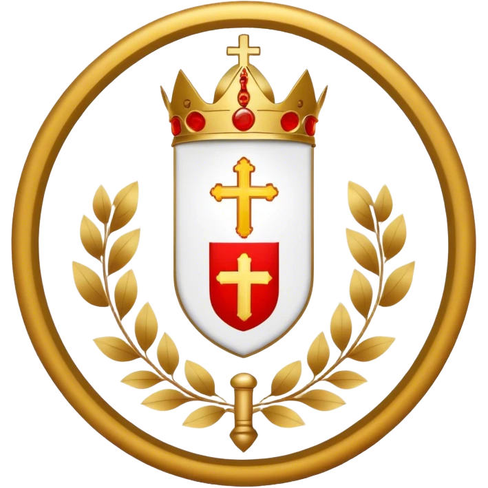 Pope's emblem with a touch of red emoji