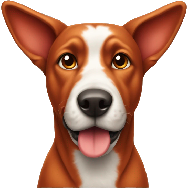 red dog with pointed ears emoji
