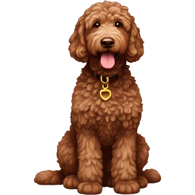 Chocolate golden doodle emoji
