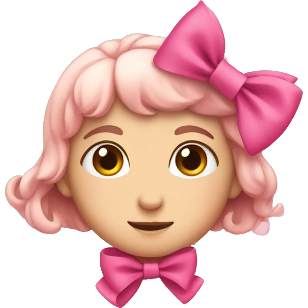 Cute pink bow emoji