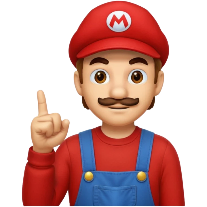 mario sacando el dedo emoji