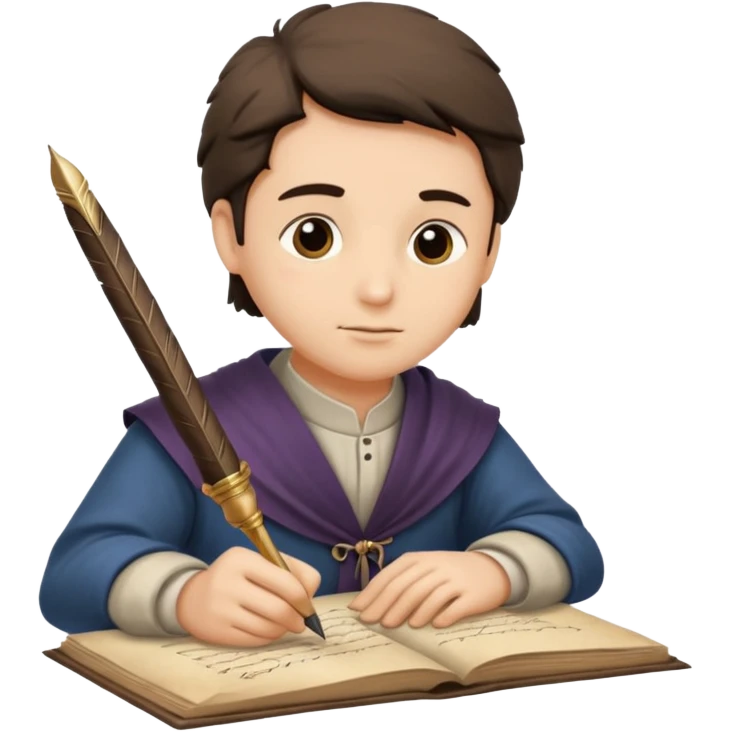 ancient Feathered pen scholar emoji