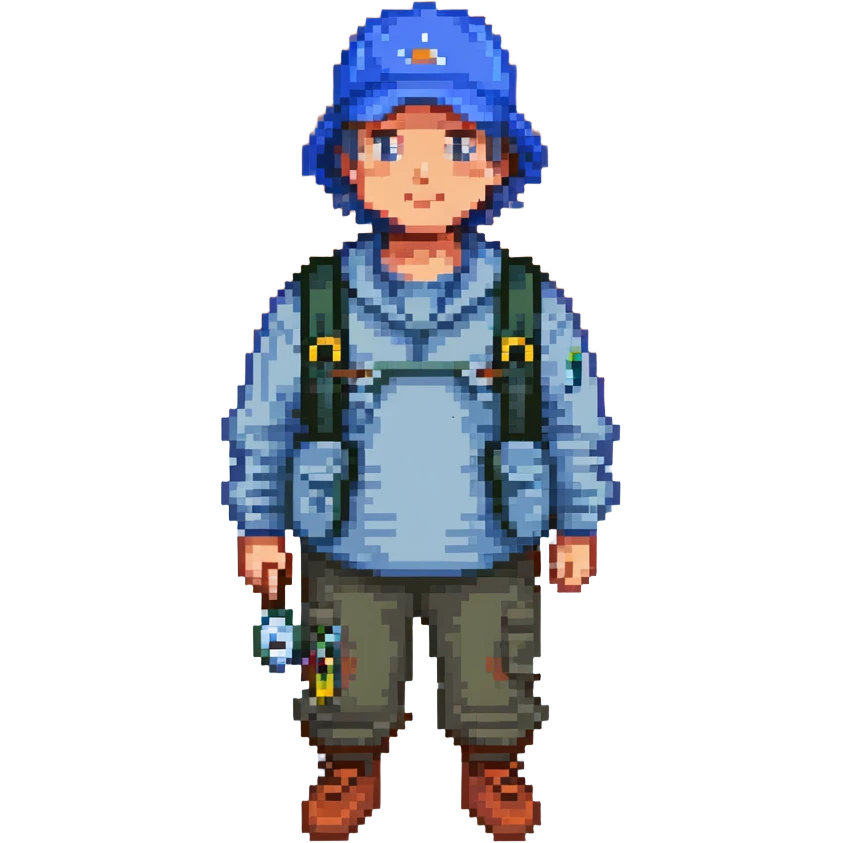 fisherman wearing a blue cap emoji