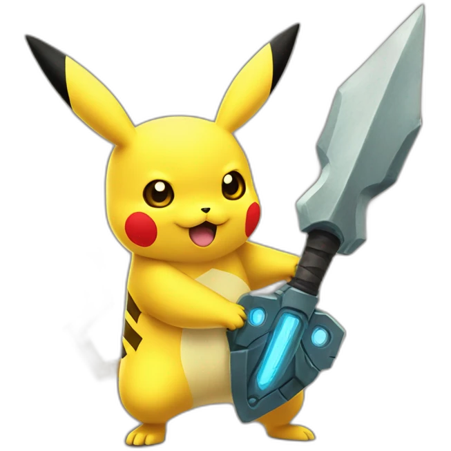 PIKACHU WOTH WEAPON emoji
