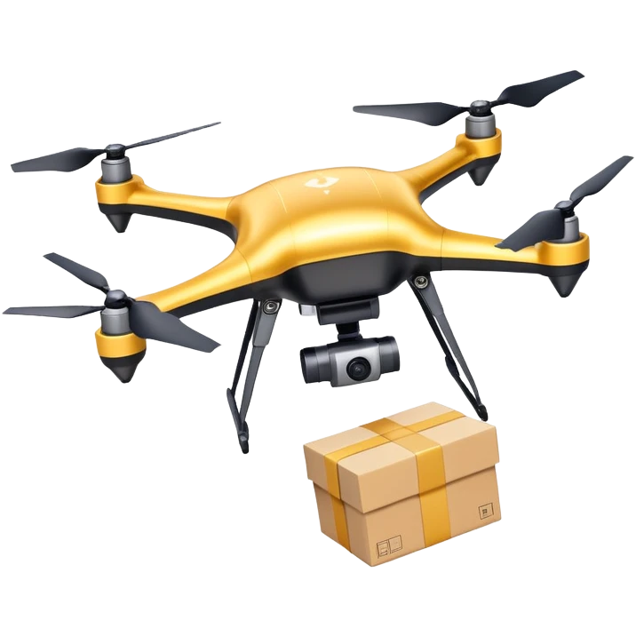 delivery drone with package emoji