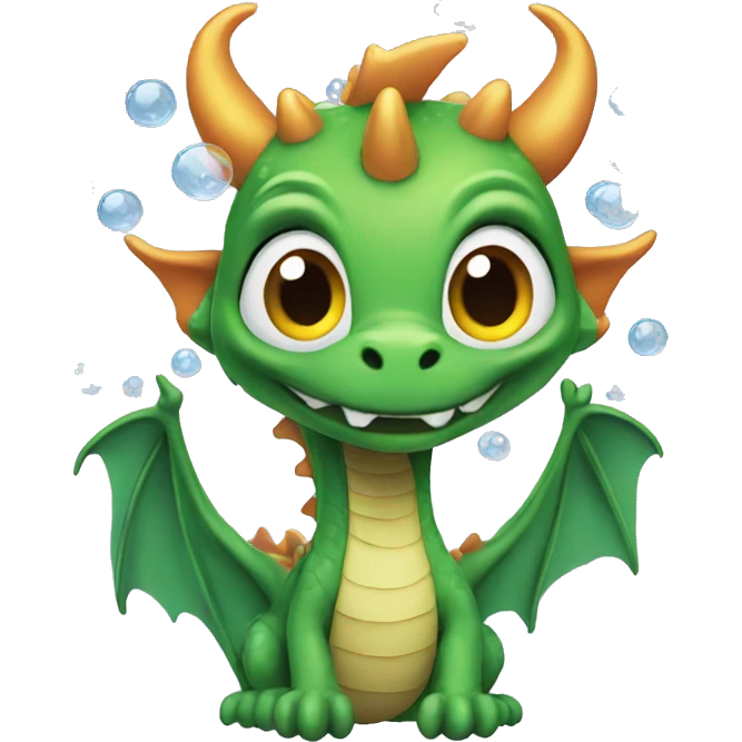 Dragon with bubbles emoji