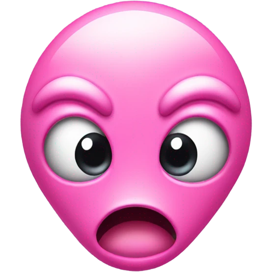 Pink alien winking with tongue out emoji